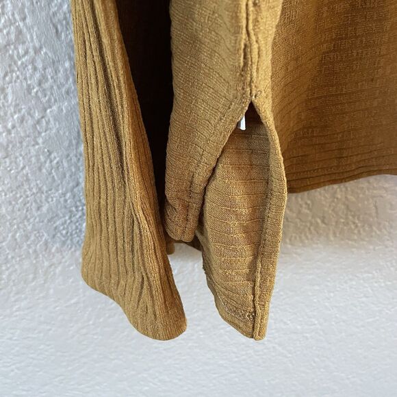 Free People Movement Can't Handle This Turtleneck Small Mustard Atlas Bell Boho - Picture 9 of 16